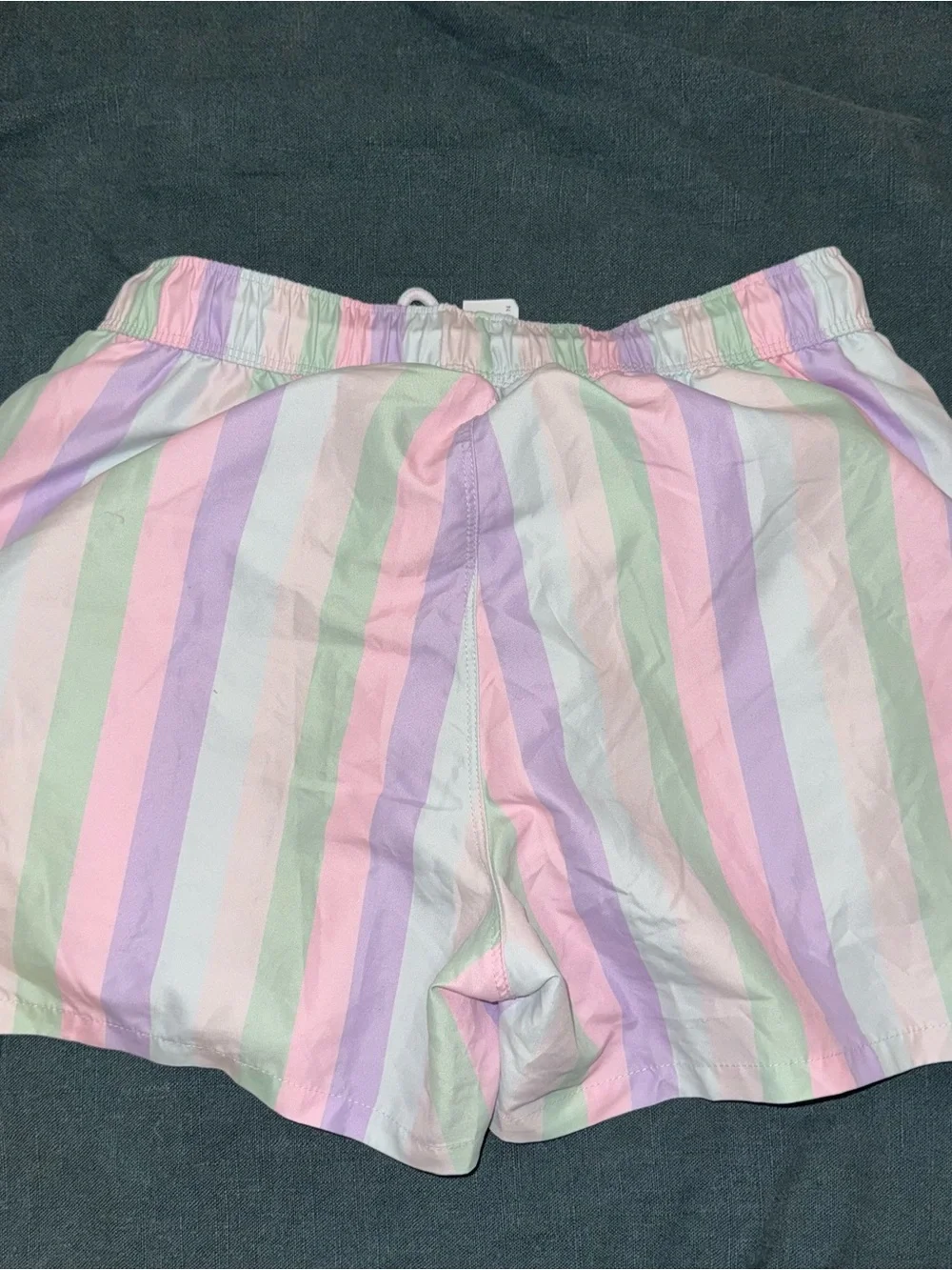 ASOS Men's Pastel Stripe Swim Trunks in Pink, Lavender, Mint & White